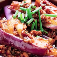 Cà TÍm Hấp Mỡ Hành